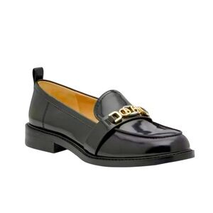 Sam Edelman Black Loafers with Gold Accent